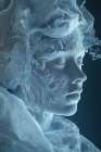 Close-up fantasy of womans head and ice Art Print